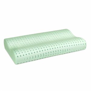 Cuscino Cervicale Aloe Vera in Memory Foam Naturale - Doppia Onda Ergonomica  Sollievo del Collo e Riposo Ottimale. Maia