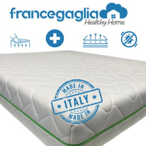 Materasso Memory Foam H25 cm – Memory Massaggiante 5 cm - Tessuto Silver Ioni d'Argento - 7 Zone Differenziate - Made in Italy - Cuscini Memory Inclusi – Dispositivo Medico